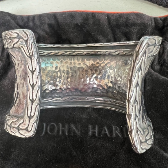 🔴Authentic Vintage JOHN HARDY Sterling Silver Wide Hammered Cuff/ Bracelet 🔴 - Picture 5 of 8